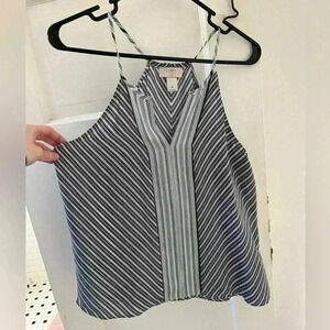Loft soft and‎ flowy striped tanktop business casual